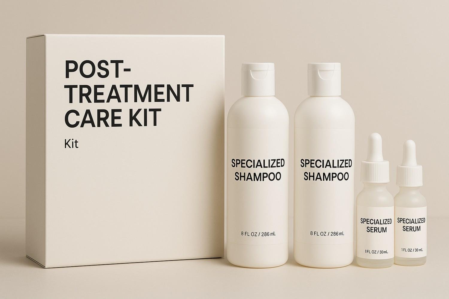 Professional aftercare products supporting Hair Fillers Treatment London results
