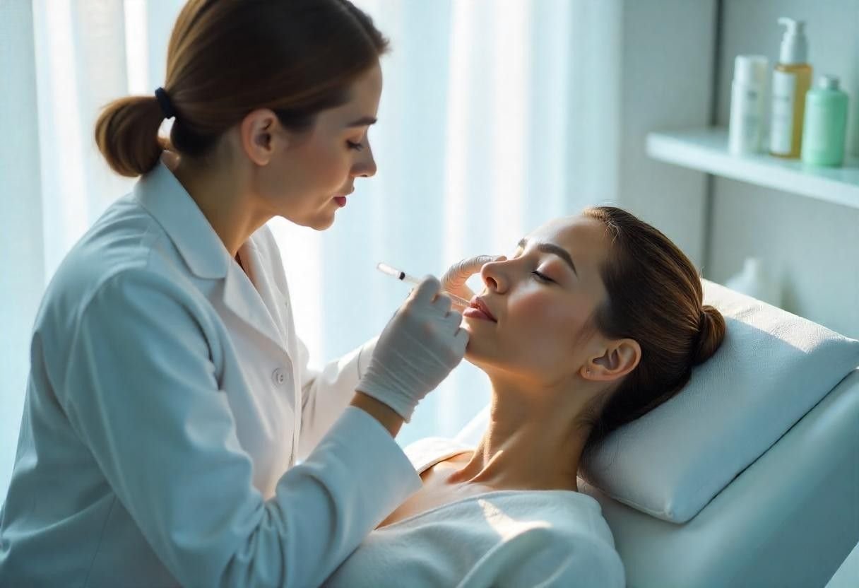 Professional Botox treatment process and aftercare kit at AM Aesthetics London clinic.