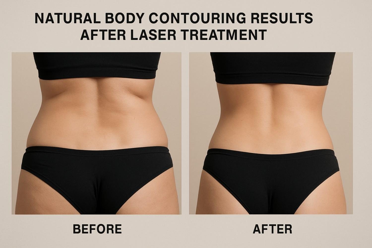 Before and after results from professional body treatments at AM Aesthetics London