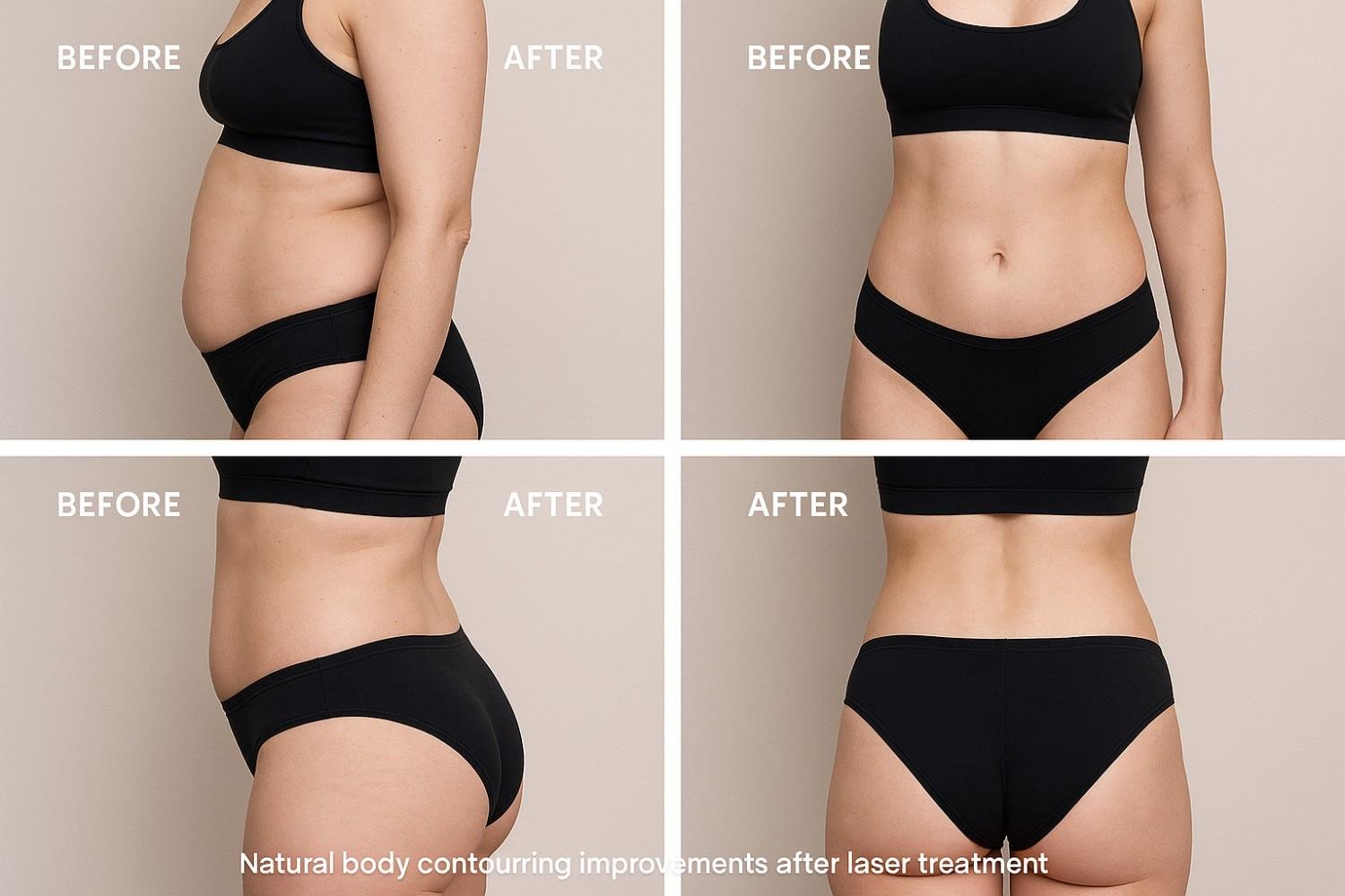 Natural body transformation results achieved through expert treatments at AM Aesthetics London