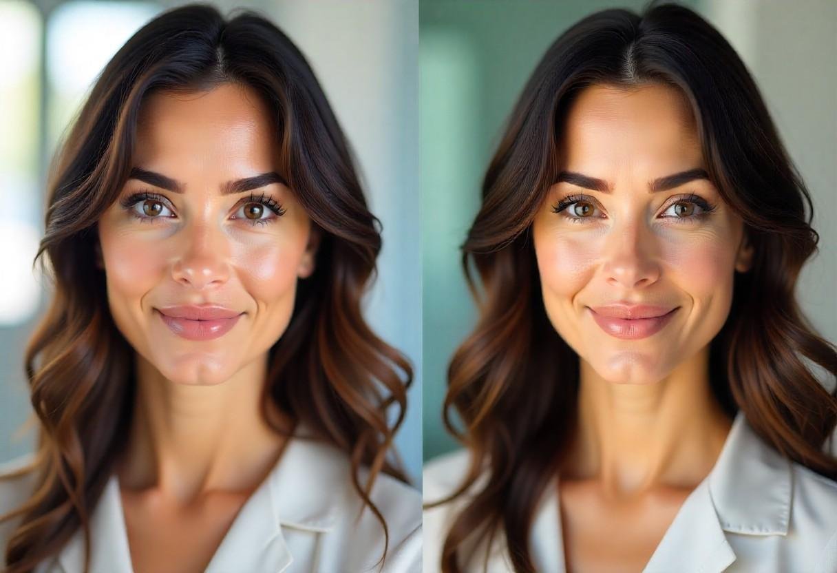 Collection of client transformation results showcasing effective face and neck treatment outcomes