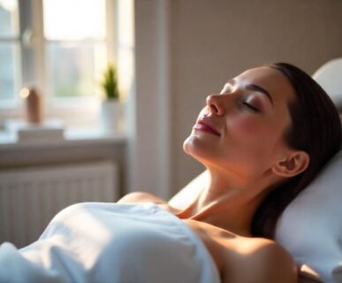 Modern skin tightening treatment room at AM Aesthetics London with advanced non-surgical equipment