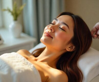 Modern face and neck treatment facility showing professional aesthetic equipment and comfortable treatment environment