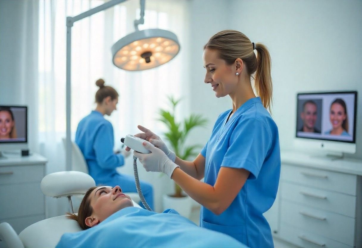State-of-the-art treatment room with professional scar reduction equipment