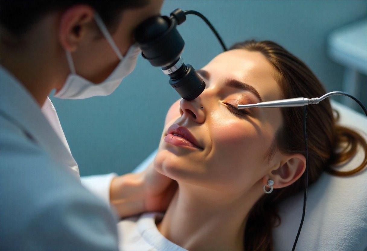 Comprehensive skin analysis during stretch mark consultation at AM Aesthetics