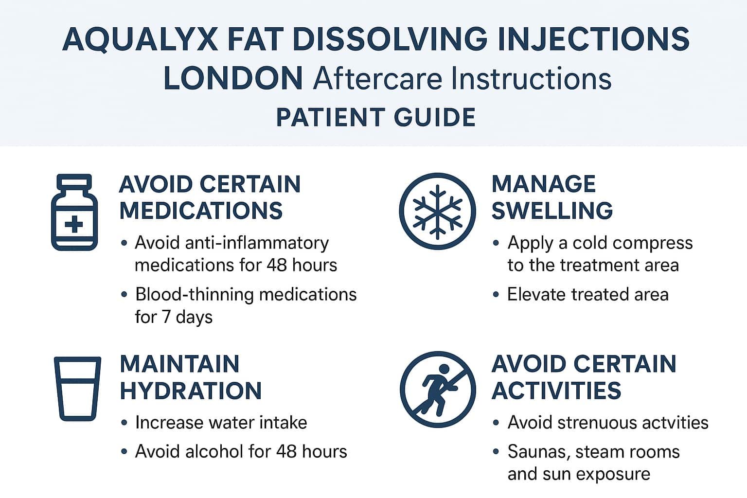 Non-surgical fat removal London aftercare guide Aqualyx treatment AM Aesthetics