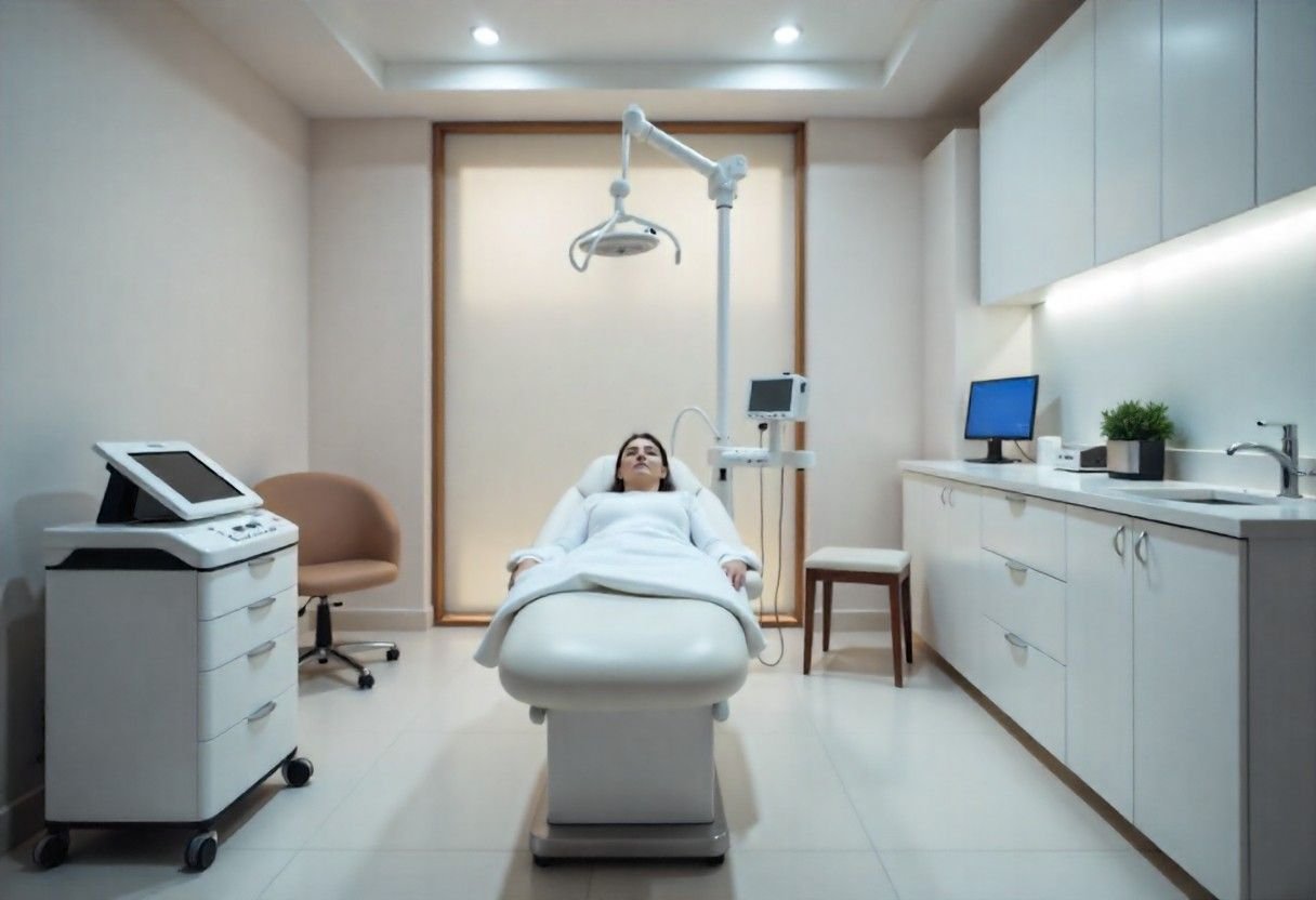 AM Aesthetics consultation room with clean, professional medical setup