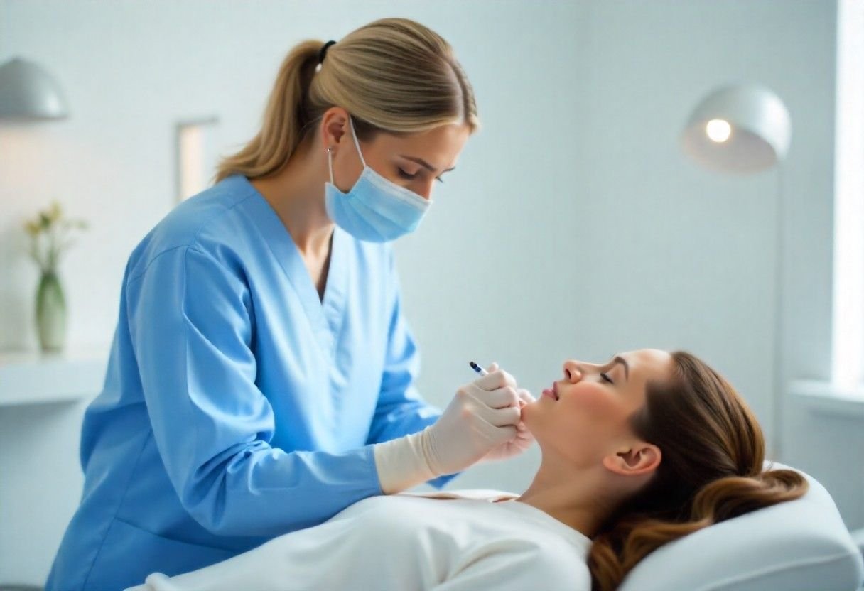 Expert Profhilo injection technique demonstration at AM Aesthetics clinic