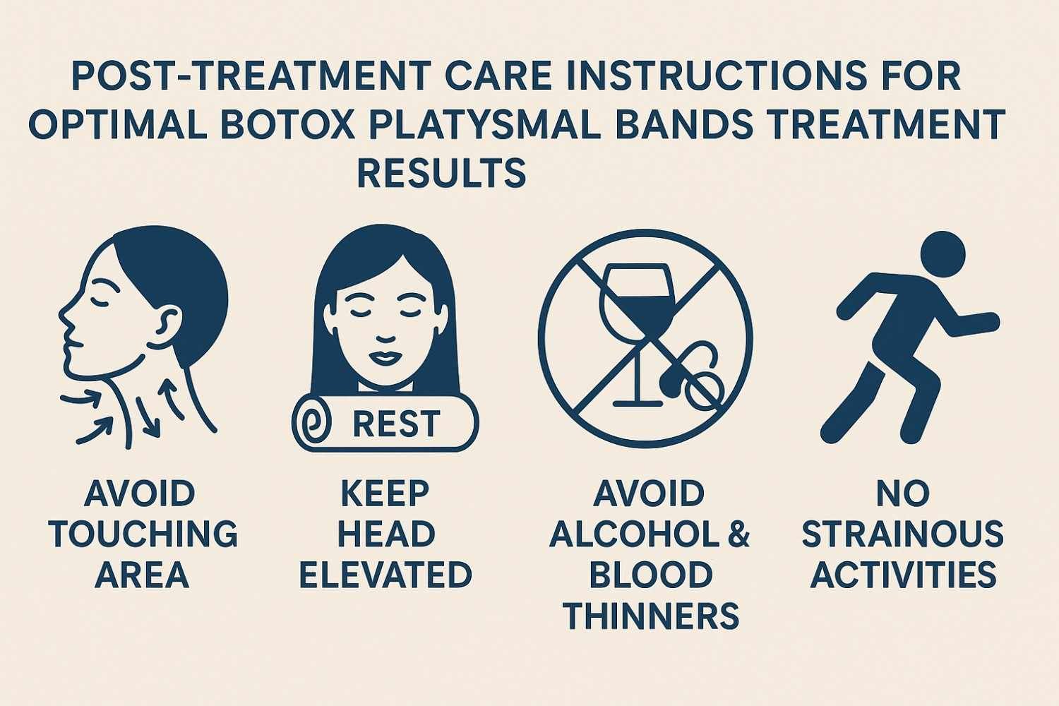 Post-treatment care instructions for optimal Botox platysmal bands treatment results