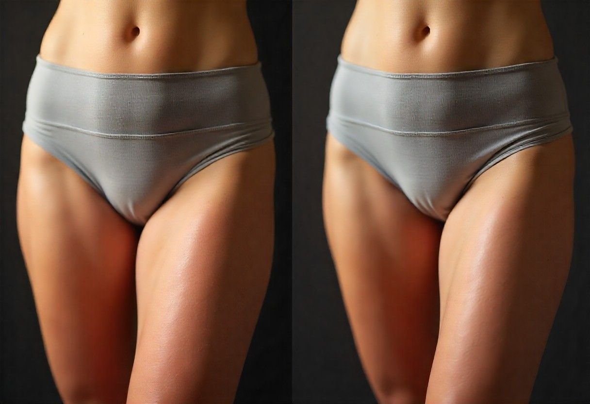 Comparison showing temporary cellulite reduction vs lasting results from professional treatment