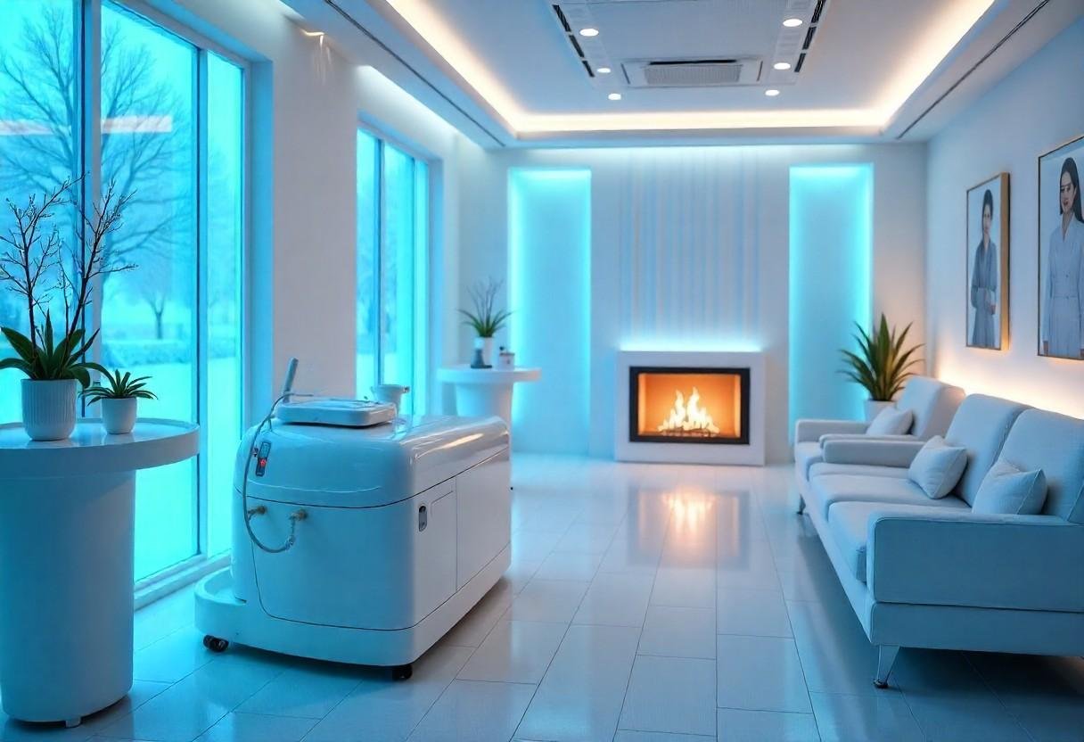State-of-the-art body treatment facility at AM Aesthetics showing professional equipment and clinical standards