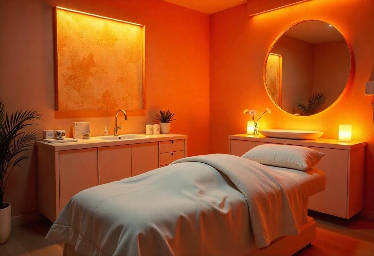 Modern body contouring treatment room at AM Aesthetics London showing advanced non-invasive sculpting equipment