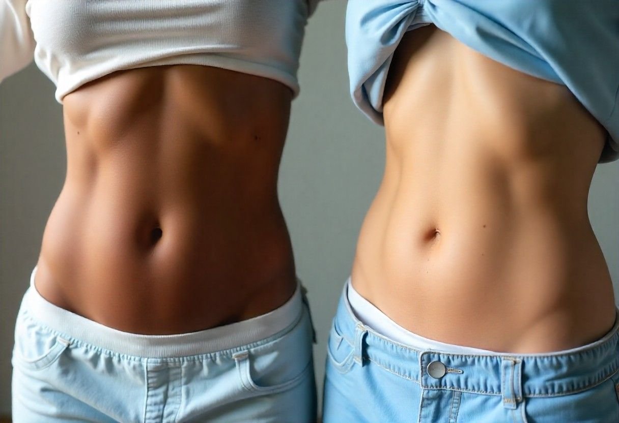 Professional stretch mark removal results showing dramatic improvement at AM Aesthetics London clinic