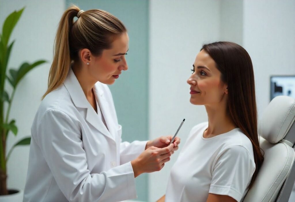 Professional anti-wrinkle training career opportunities at AM Aesthetics London Academy showing qualified practitioner consultation
