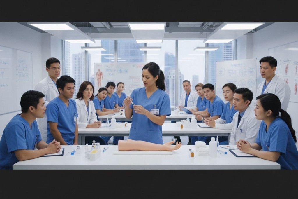 Beginner vs advanced anti wrinkle training comparison at AM Aesthetics London Academy
