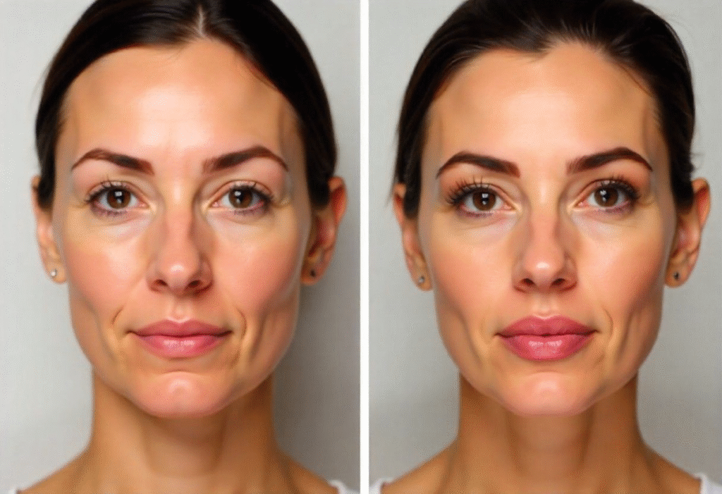 Natural anti-wrinkle treatment results demonstrating proper injection techniques training