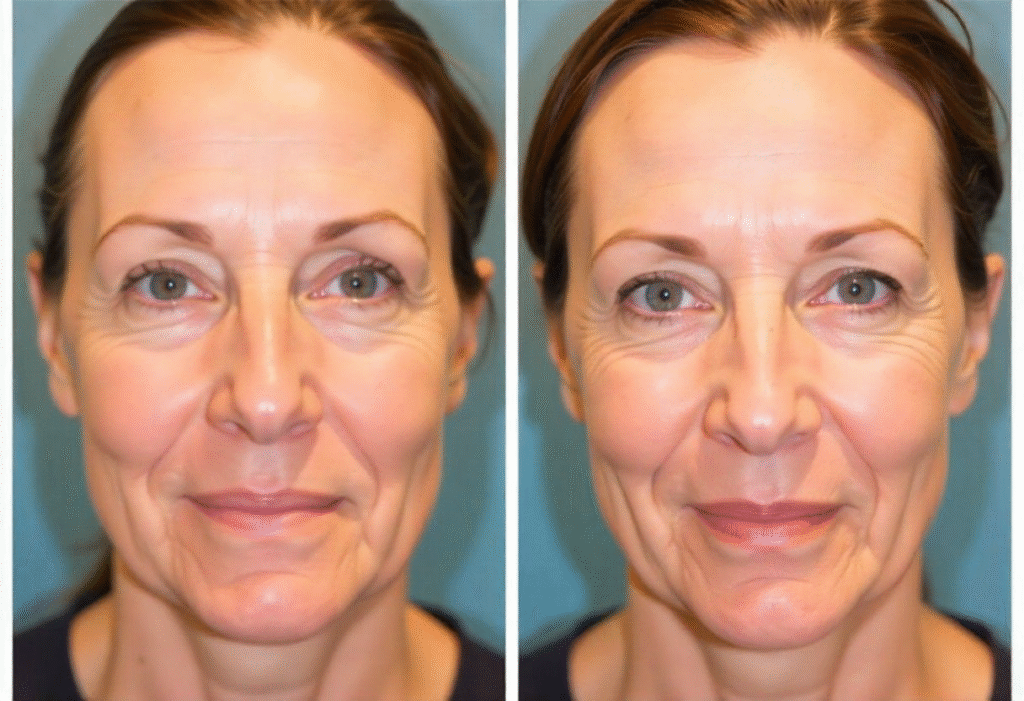 Professional results from hands-on anti wrinkle training demonstrating effective technique