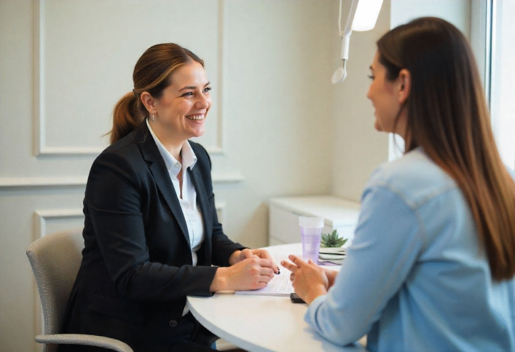 Aesthetic course admissions consultation for prospective aesthetic medicine training students
