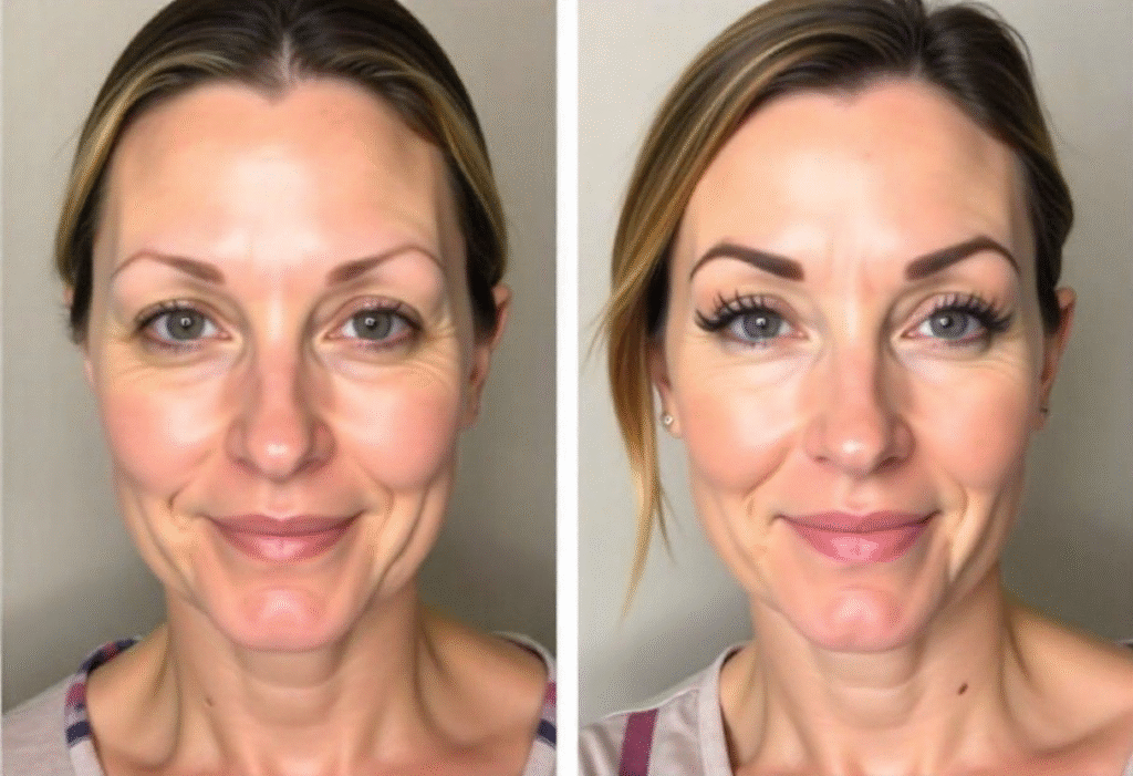 Natural Botox treatment results demonstrating effective wrinkle reduction techniques