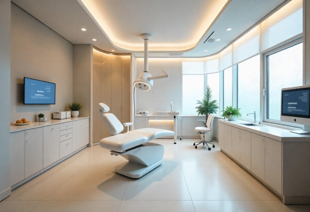 Professional aesthetic training room with modern equipment at AM Aesthetics London Academy