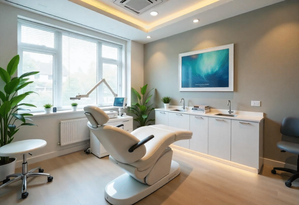 AM Aesthetics London Academy training facility showcasing modern equipment and professional learning environment