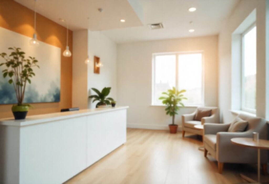 Welcoming AM Aesthetics London clinic interior designed for patient comfort
