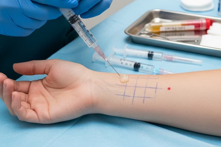 PRF body application demonstrating tightening treatment for skin renewal
