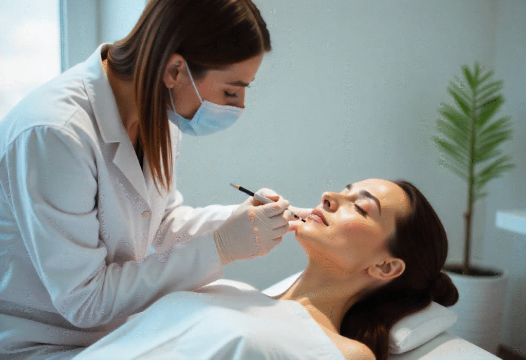 "Expert Sculptra injection procedure at AM Aesthetics London"