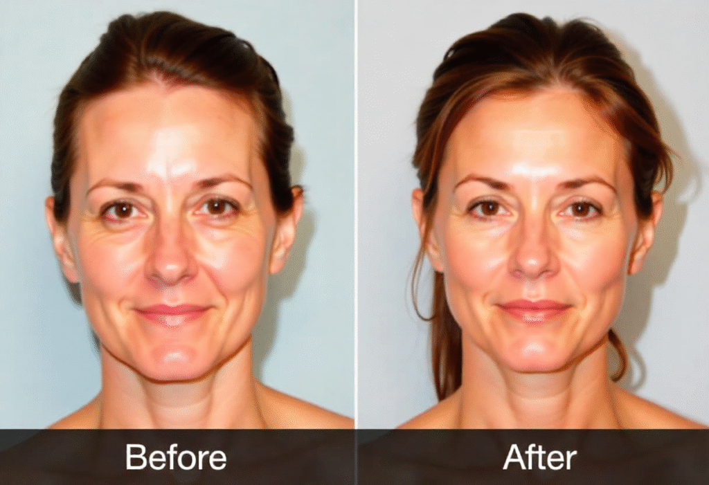 Real PRP transformation results for hair density, facial glow, and body skin texture